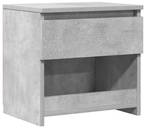 803451 vidaXL Нощно шкафче, бетонно сиво, 40x30x39 см, инженерно дърво