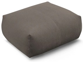 Сиво-кафява табуретка от рипсено кадифе Voltaire – Bobochic Paris