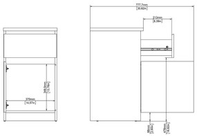 Нощно шкафче в естествен цвят Naia – Tvilum