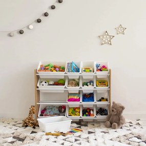 GINGER HOME Органайзер/етажерка 4 нива WOOD/WHITE