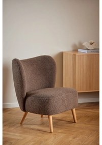 Кафяво кресло от букле Elmont – Actona