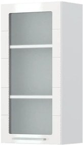 Висящ шкаф Hudson V9-45-1KS with Витрина-White - White glossy