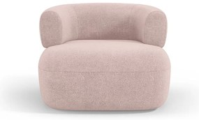 Светлорозово кресло от плат букле Jenny – Micadoni Home