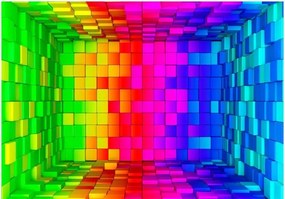 Самозалепващ се фототапет - Rainbow Cube - 392x280