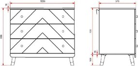 Бял детски скрин с маса за преповиване 100x100x74 cm Billy – Vipack