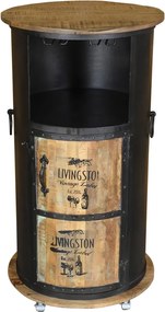 Черен метален шкаф за вино за 9 броя бутилки, 60x115 cm Luni – Interia Home &amp; Living