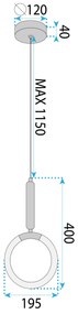 Висяща LED лампа LHJ058-CP1 Brush Gold