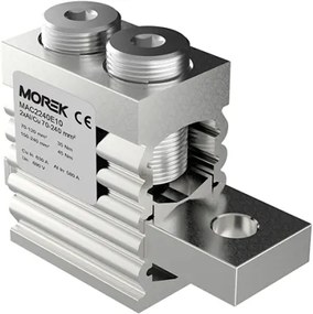 MOREK Неизолиран конектор към устройство OT120-2 2xAl/Cu 25-120 mm² h74mm 400A 690V  - MAC2120E10