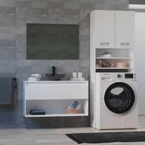 Шкаф в банята над пералнята - бял