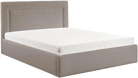 Облегнато легло Dream-Сребристо сиво-180 x 200