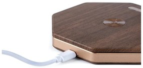 Кафява светлинна декорация с USB ø 12 cm Twist Hexagon – Gingko