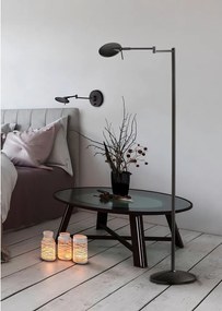 Матово черно LED стенна лампа с огъваща се структура/затъмняваща се Kazan – Trio