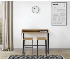 Работна маса с дъбов плот 35x100 cm Frame – Woodman