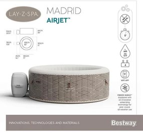 Джакузи надуваемо Madrid Air Jet, 180x66см. с филтърна помпа и диспенсър