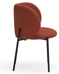 Червени тапицирани трапезни столове в комплект 2 бр. Mogi – Teulat