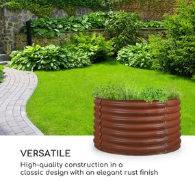 Blumfeldt Rust Grow, повдигната градинска леха, поцинкована стоманена повърхност, ръждив цвят