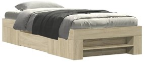 3295494 vidaXL Рамка за легло без матрак сонома дъб 90x200 см инженерно дърво