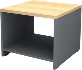 Холна маса Venturo TopMebel от меламин в антрацит - дъб 60x60x45cm