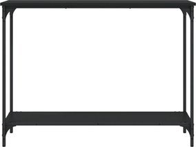 Конзолна маса, черна, 101x30,5x75 см, инженерно дърво