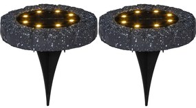 Комплект от 2 външни слънчеви LED лампи, ø 11 cm Lawnlight - Star Trading