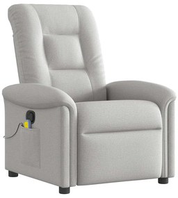 4015635 vidaXL Масажен стол за лежанка Cloud Grey Fabric
