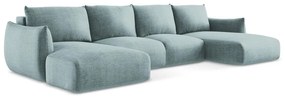 Син сгъваем ъглов диван (U форма) Leila – Makamii