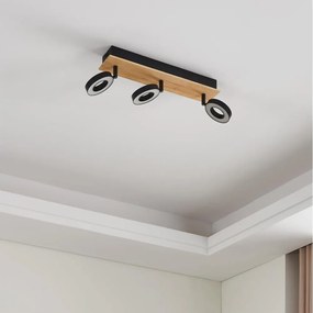 Eglo 901204 - LED точково осветително тяло RIELVES 3xLED/4,2W/230V черно/кафяво