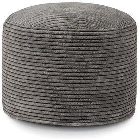 Тъмносив пуф от рипсено кадифе Mini – SLOWDOWN
