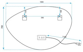 Огледало LED 70x100cm FOG