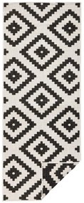 Черно-кремав килим за открито , 80 x 250 cm Malta - NORTHRUGS