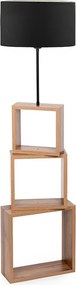 Claude Mdf/текстил/Pvc подова лампа в кафяв/черен цвят 37x20x140см.