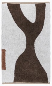 Бяло-кафяв памучен килим подходящ за пране 50x80 cm Figura – Mette Ditmer Denmark