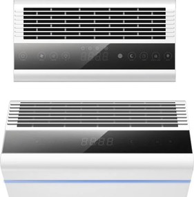 Пречиствател за въздух Attractive Oberon 350, 85W, За до 65 м2, 350 м3/ч, 3 скорости, WiFi, Йонизация, Интелигентни сензори, Дистанционно, Тъчскрийн, Бял/черен