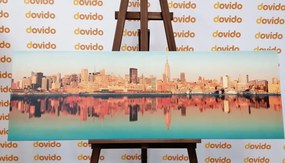 Картина на платно – Омагьосващ Ню Йорк в отражение на вода