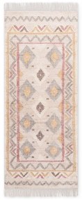 Кремава ръчно изработена ютена пътека 80x200 cm Roya Imani – Elle Decoration