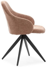 Светлокафяви тапицирани трапезни столове в комплект с подлакътници 2 бр. Tamara – Marckeric