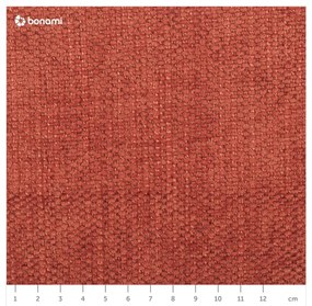 Сгъваем/с място за съхранение ъглов диван в тухлен цвят (десен ъгъл/L форма) Fuji – Bobochic Paris