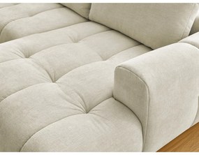 Бежов сгъваем/с място за съхранение ъглов диван (ляв ъгъл/U форма) Fuji – Bobochic Paris