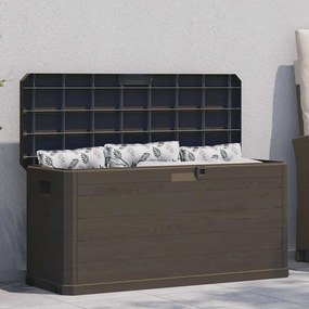 45687 vidaXL Градинска кутия за съхранение, 280 л, кафява