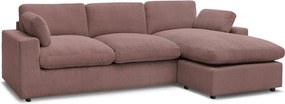 Розов ъглов диван от рипсено кадифе Belair – Bobochic Paris