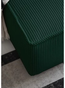 Тъмнозелен разтегателен ъглов диван от рипсено кадифе (ляв ъгъл) Brave Dave – Miuform