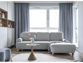 Светлосив ъглов разтегателен диван (десен ъгъл) Bouncy Olli - Miuform