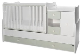 LORELLI Classic Трансформиращо се легло-люлка 190/72 см. MINI MAX БЯЛО/MILKY GREEN
