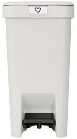 Кош за боклук с педал Brabantia StepUp 1008476, 10 л, Екологични материали, Голям отвор, Светлосив