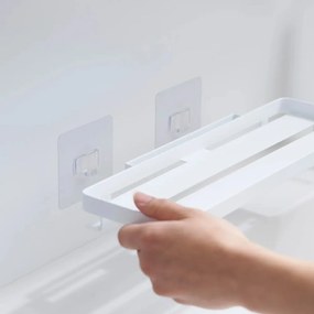 Стоманен рафт за баня без пробиване в матово бял цвят Film Hook – YAMAZAKI