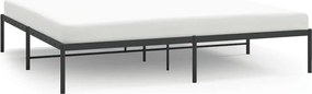 350850 vidaXL Метална рамка за легло, черна, 180x200 см