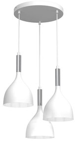 Пендел NOAK 3xE27/15W/230V бял/хром