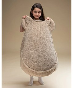 Светлокафяв детски пуф от букле Bear – Wigiwama