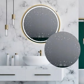 Огледало LED 90cm MMJ BRUSH GOLD