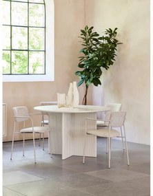 Светлосива кръгла трапезна маса ø 110 cm Palma – Unique Furniture